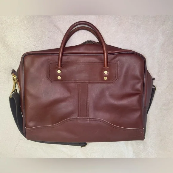 Duluth Pack Freelance Briefcase Black Leather Bag Business Everyday Travel - Picture 3 of 12